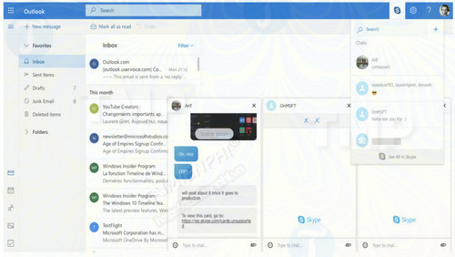 skype duoc tich hop tro lai trong outlook com beta