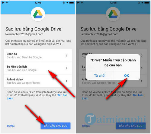 Cách chuyển dữ liệu từ iPhone sang Android bằng Google Drive