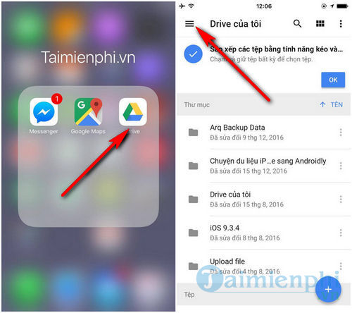 Cách chuyển dữ liệu từ iPhone sang Android bằng Google Drive