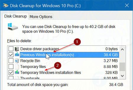 Cách xóa thư mục $WINDOWS.-BT và $WINDOWS.-WS trên Windows 10