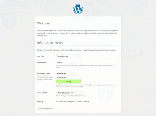 how to install wordpress 7