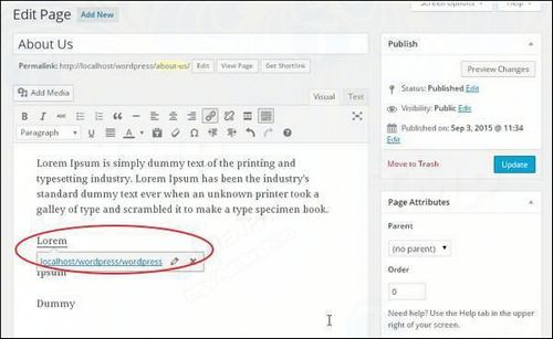 how to insert link in wordpress 7