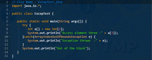 Ngoại lệ và xử lý Ngoại lệ trong Java