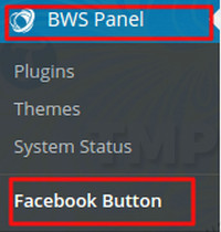 BWS Panel => Facebook Button.