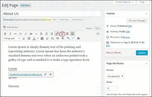 how to delete links in wordpress 4