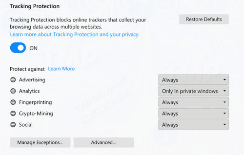 firefox 63 cai thien tracking protection chan dao tien ao