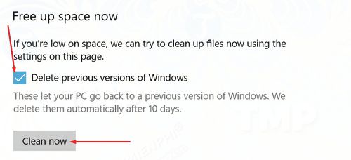 Cách lấy lại dung lượng trống sau khi lắp đặt Windows 10 April 2018 Update 13 lay lai dung luong trong sau khi cai dat windows 10 april 2018 update 6