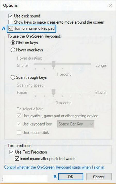 Phím tắt OSK trên Windows, mở bàn phím ảo