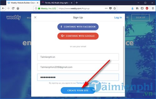 how to sign weebly 4