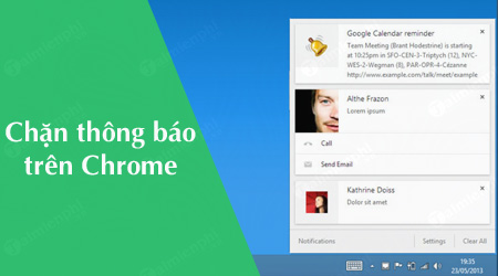 Cách tắt thông báo trên Chrome, xóa thông báo từ website