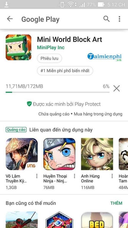 huong dan cai va choi mini world tren dien thoai android iphone 5