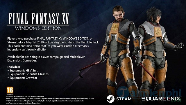 Final Fantasy XV chính thức ra mắt người chơi phiên bản PC vào đầu tháng 3