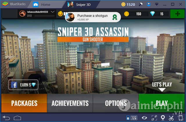 Cách chơi Sniper 3D Gun Shooter trên máy tính