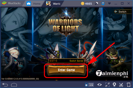 Cách chơi Warriors of Light trên PC bằng giả lập Android