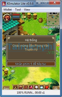 Hướng dẫn chơi game Phong Vân trên máy tính bằng Kemulator
