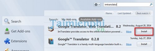 Dịch thuật trên Firefox và Google Chrome với tiện ích ImTranslator