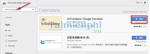 Dịch thuật trên Firefox và Google Chrome với tiện ích ImTranslator