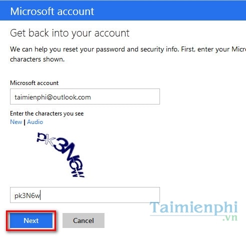 Khôi phục, lấy lại mật khẩu, password của tài khoản Microsoft