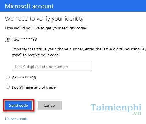 Khôi phục, lấy lại mật khẩu, password của tài khoản Microsoft