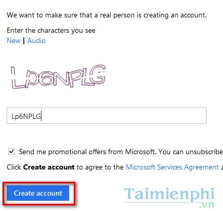 Tạo tài khoản Hotmail