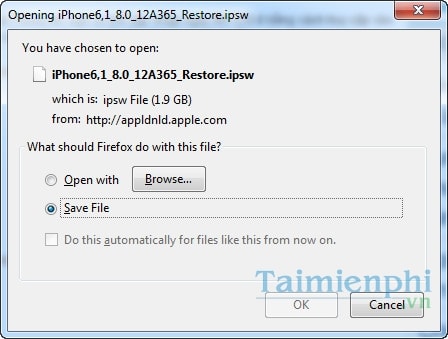 Tải Firmware iOS 8 tốc độ nhanh bằng IDM