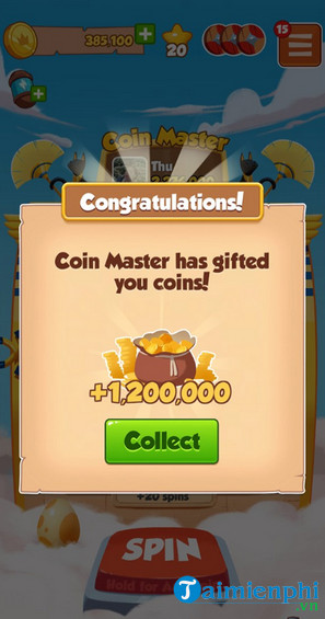 cach nhan spins game coin master mien phi