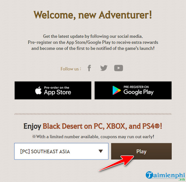 Hướng dẫn nhận miễn phí game Black Desert