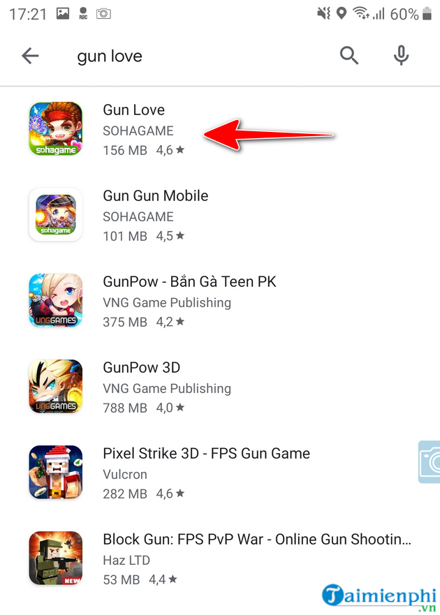 Cách chơi Gun Love 3D trên điện thoại