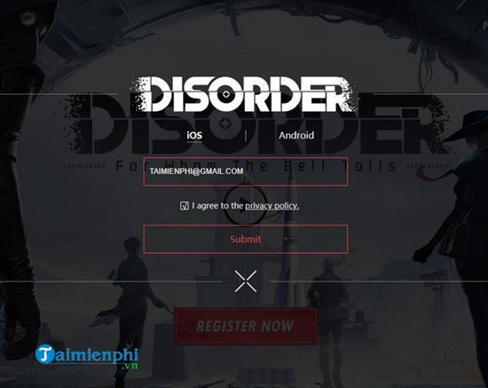Đăng ký sớm game bắn súng Disorder Mobile của NetEase