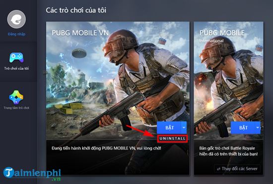 Cách gỡ cài đặt PUBG Mobile VNG trên Tencent Gaming Buddy