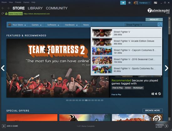 Hướng dẫn tải và cài đặt miễn phí game đối kháng Street Fighter V trên Steam