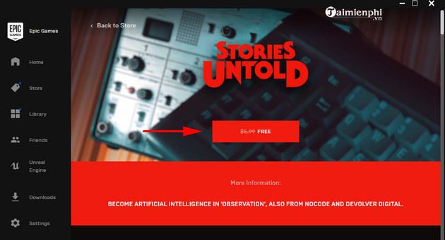 Hướng dẫn tải miễn phí game Stories Untold