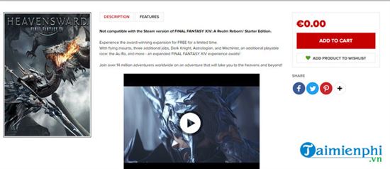 Hướng dẫn nhận miễn phí bản mở rộng Heavensward Final Fantasy XIV