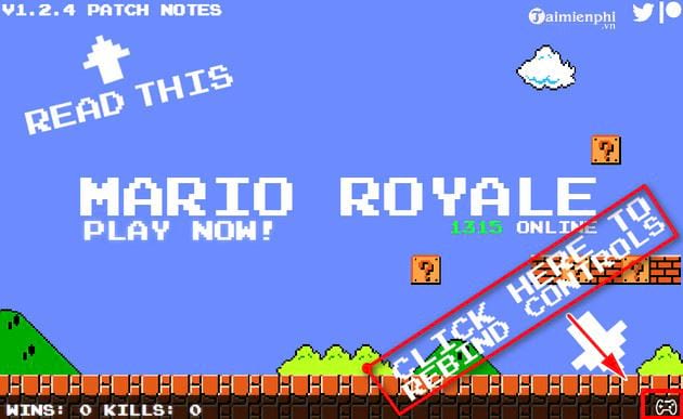Cách chơi Super Mario Bros, Mario Royale trên trình duyệt web