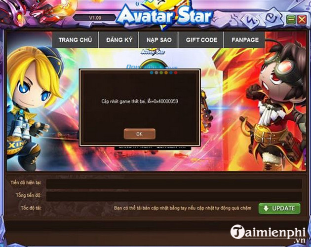 Cách khắc phục lỗi thường gặp trong Avatar Star Online