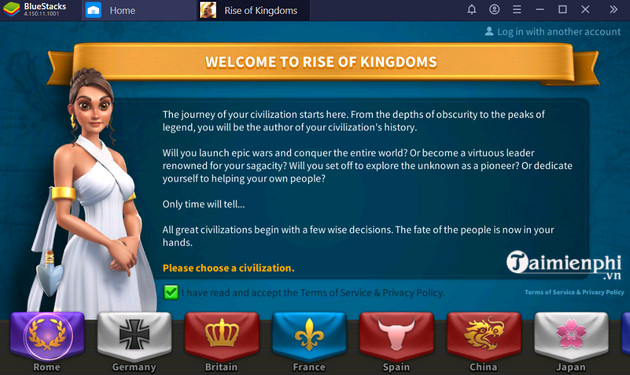 Hướng dẫn chơi Rise of Kingdoms trên BlueStacks 4