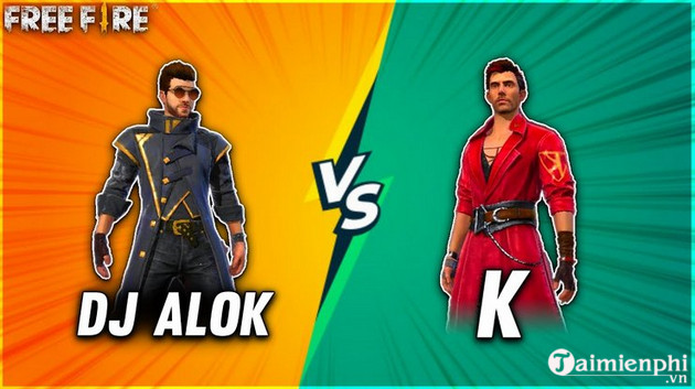 DJ Alok vs K, nhân vật Free Fire nào mạnh hơn ?