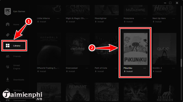 cach tai va choi mien phi game pikuniku tren epic store