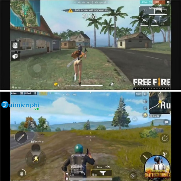 PUBG Mobile vs Free Fire - Game nào chơi mượt trên Android cấp thấp ?