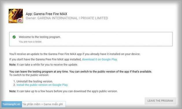 Cách đăng ký chơi Free Fire Max Advance Server