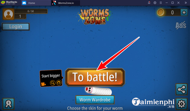 Cách chơi worm Zone io trên máy tính 7