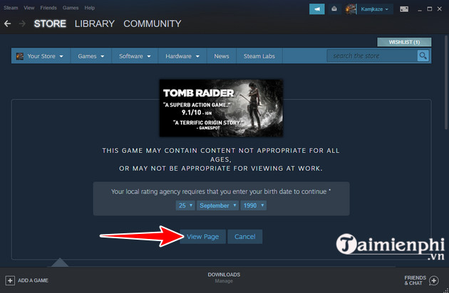 cach nhan va cai dat mien phi tomb raider 4