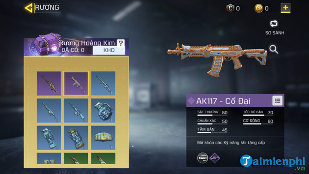 Cách nhận Free skin súng AK117 Cổ Đại Call of Duty Mobile VN