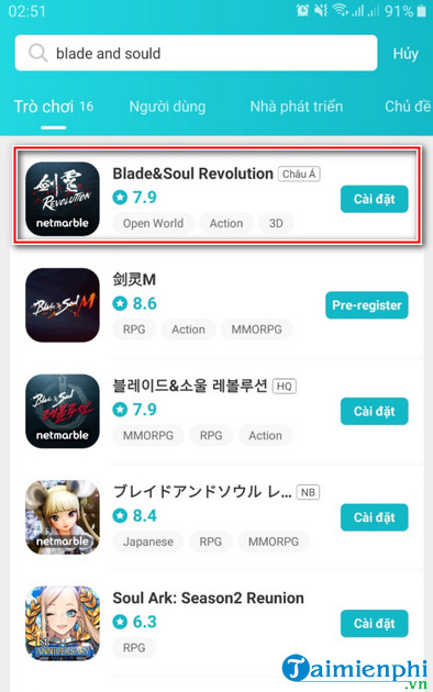 Blade Soul Revolution Global 2 Spiel