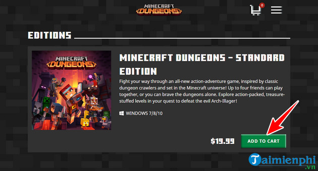 install and play Minecraft Dungeons