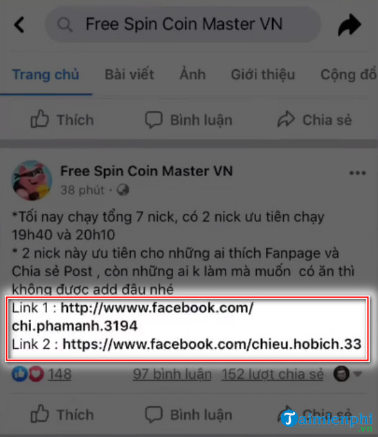 Link Nhóm Facebook, Zalo Chạy Spin Coin Master