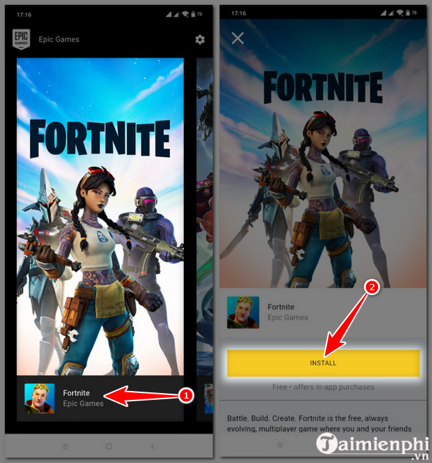 Cách cài đặt game Fortnite trên Android không qua Google Play Store