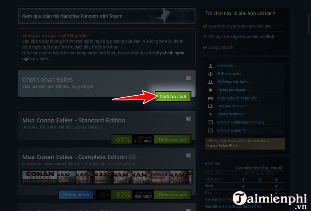 cach tai va choi mien phi game conan exiles 3