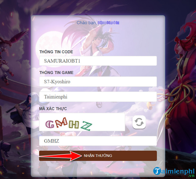 Code Samurai Shodown VNG, cách nhập GiftCode game Huyền Thoại Samurai