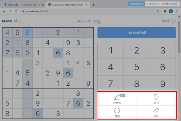 Cách chơi Sudoku Online trực tuyến không cần cài app